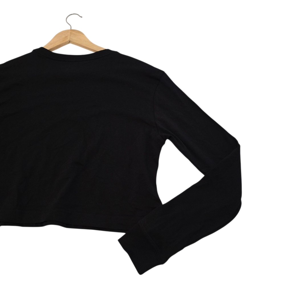 Nike Cotton Long Sleeve Crop Tee Loose Fit Georgia Bulldogs NCAA Black Womens Sm - Picture 8 of 9